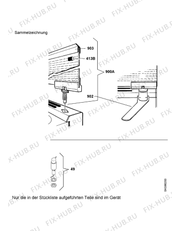 Взрыв-схема плиты (духовки) Electrolux GH GL 34  Z   EG - Схема узла Accessories